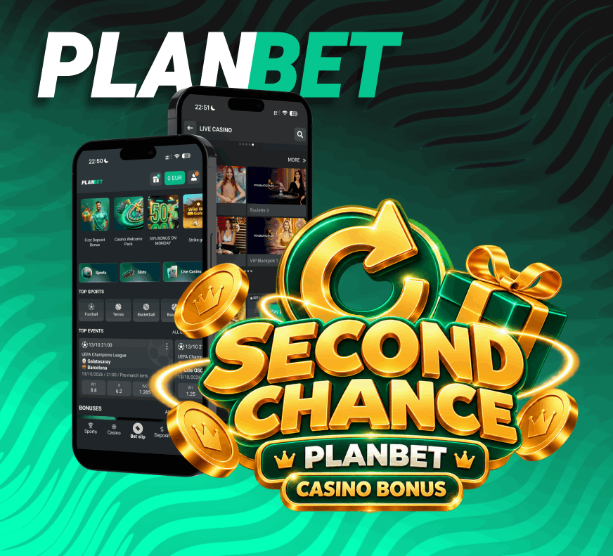 Planbet Second Chance casino bonus banner